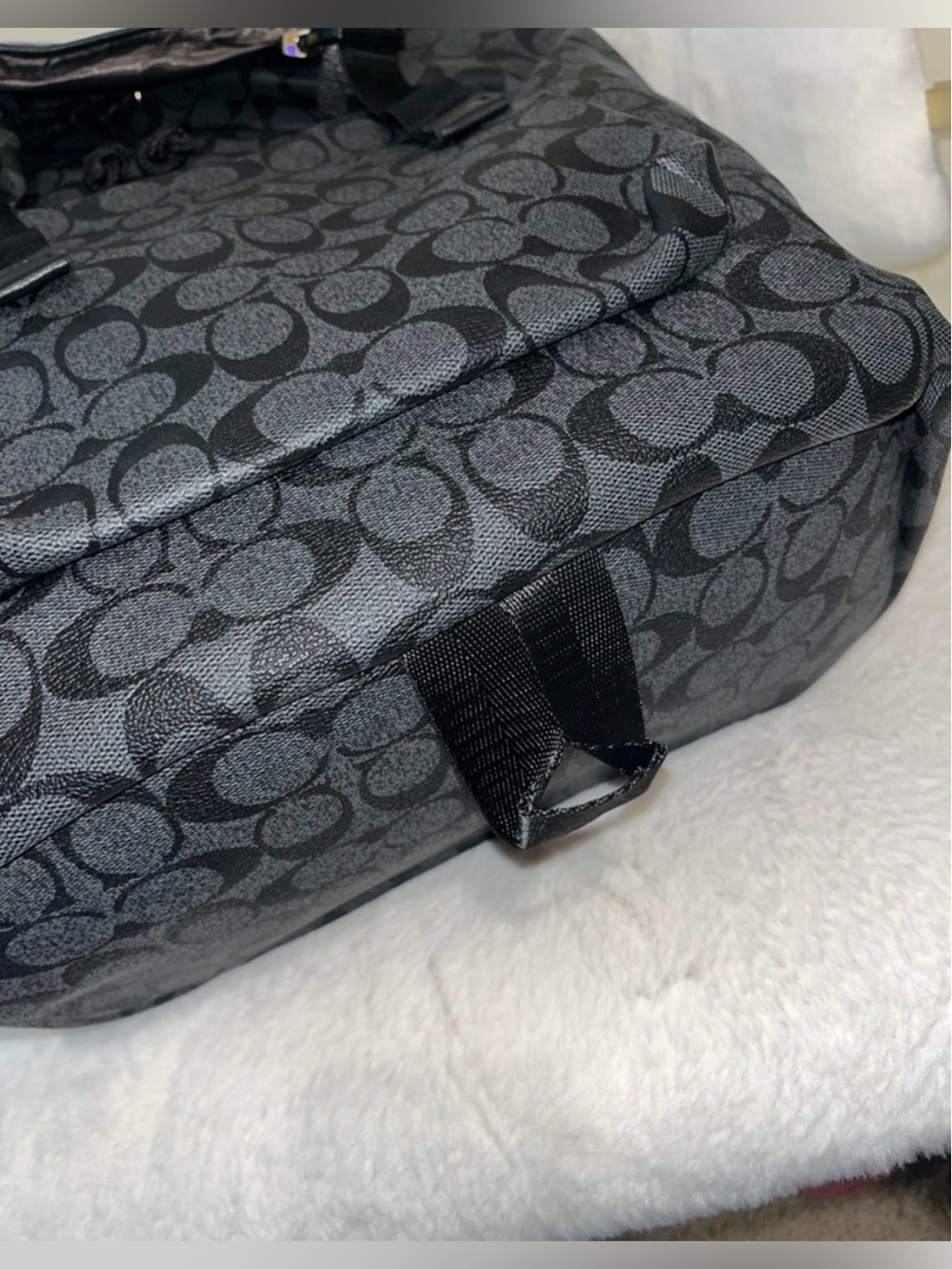 Coach League Flap Backpack in Black